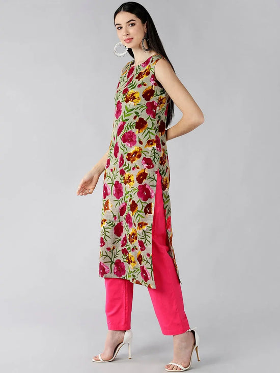 Ahika Women's Cotton Printed Kurta-VCK8493_L