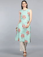 Ahika Cotton Printed Kurta-VCK8466G_L