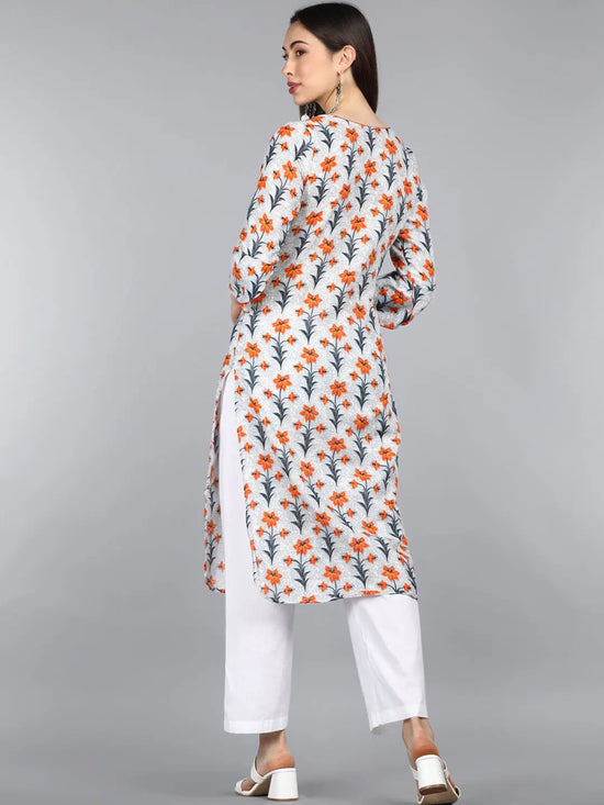 Ahika Cotton Printed Kurta-VCK1473G_L