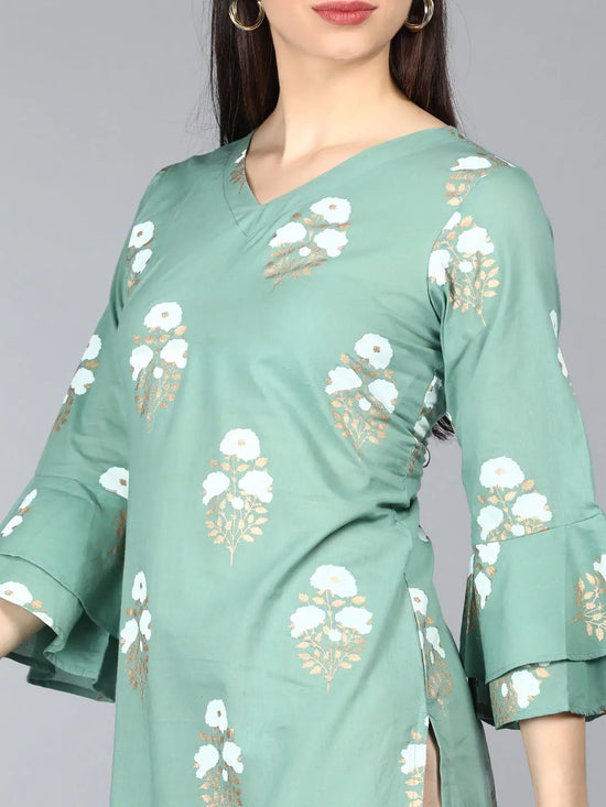 Ahika Cotton Printed Kurta-VCK1192G_L