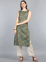 Ahika Cotton Printed Kurta-VCK8474G_L