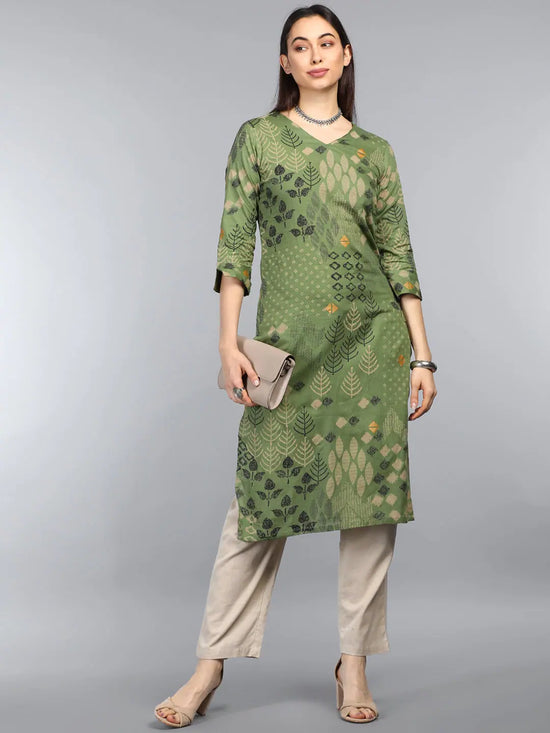 Ahika Cotton Printed Kurta-VCK8096G_L