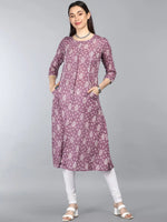 Ahika Cotton Printed Kurta-VCK8426G_L