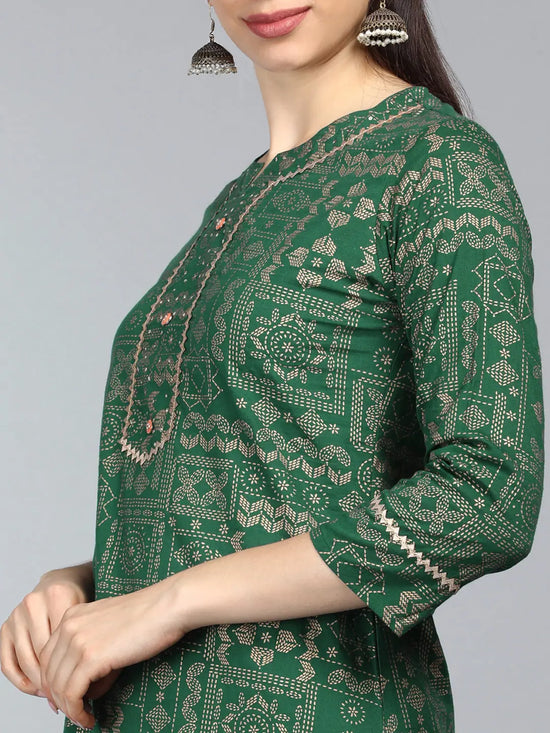 Ahika Cotton Printed Kurta-VCK8276G_L