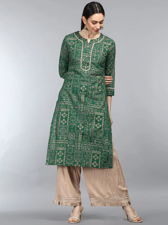 Ahika Cotton Printed Kurta-VCK8276G_L