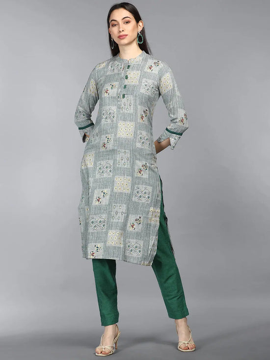 Ahika Cotton Printed Kurta-VCK1875G_L