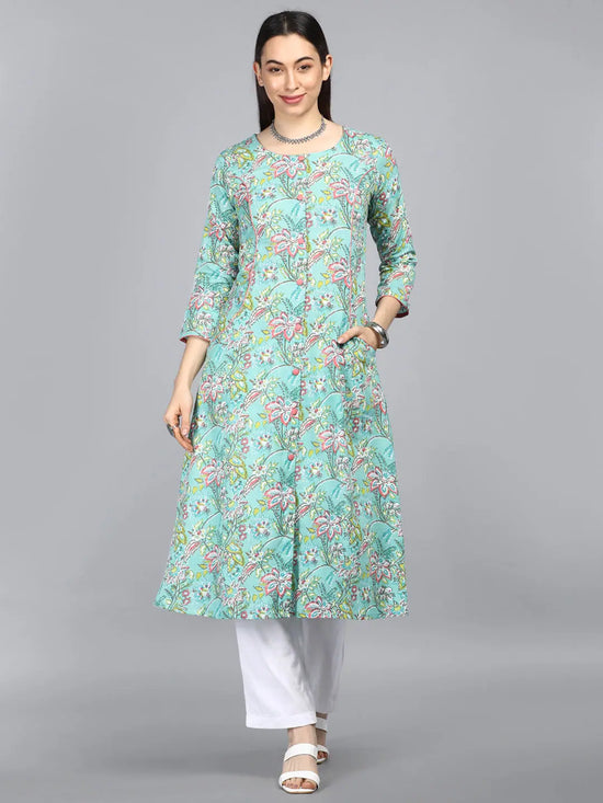 Ahika Cotton Printed Kurta-VCK8424G_L