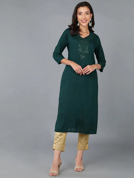 Ahika Women Cotton Blend Embroidered-VCK8908_XS