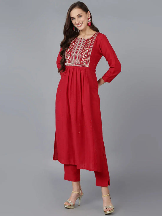 Ahika Women Silk Blend Yoke-VCK9046_3XL