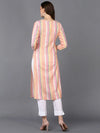 Cotton Multicolored Striped Straight Kurta