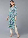 Viscose Rayon Marble Printed Straight Kurta