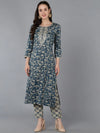 Ahika Women Silk Blend Floral Kurta