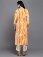 Viscose Rayon Cream Printed Straight Kurta-VCK9377_XS