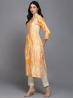 Viscose Rayon Cream Printed Straight Kurta-VCK9377_XS