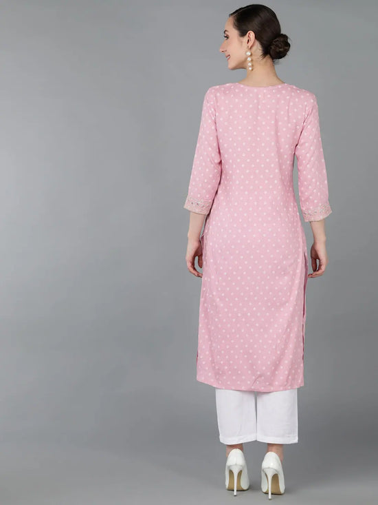 Ahika Women Chanderi Silk Polka Kurta-VCK8969_3XL