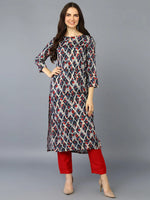 Viscose Rayon Off White Printed Kurta-VCK9370_XS