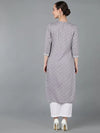 Ahika Women Cotton Geometric Yoke Kurta