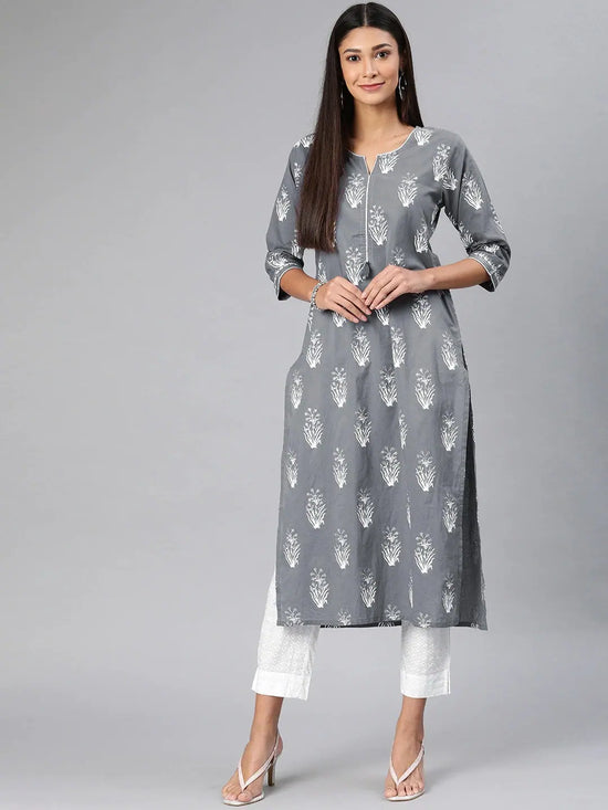 Ahika Women's Cotton Printed Kurta Palazzo Set-VKSET1058S_L