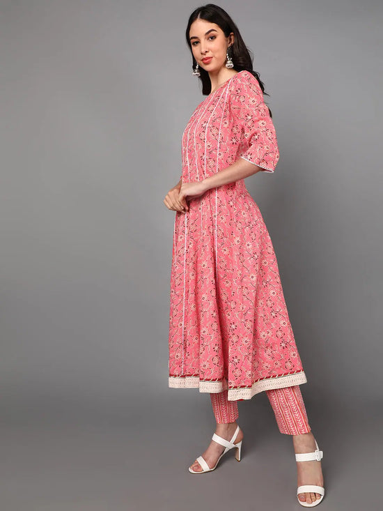 Ahika Cotton Printed Kurta Trousers Dupatta Set-VKSKD1407_S