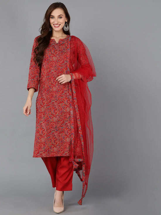 Ahika Women Pure Cotton Floral Printed Kurta-VKSKD1737_XS