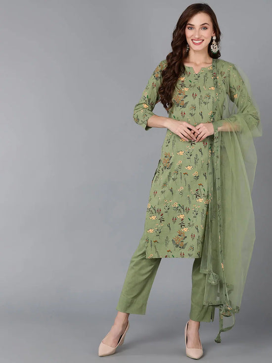 Ahika Women Pure Cotton Floral Printed Kurta-VKSKD1738_XS