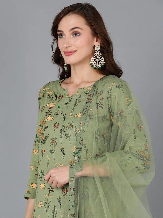 Ahika Women Pure Cotton Floral Printed Kurta-VKSKD1738_XS