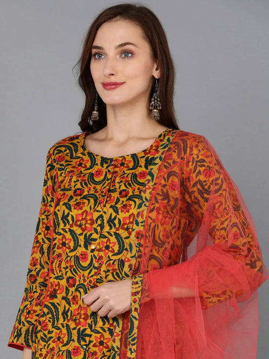 Ahika Women Pure Cotton Floral Printed Kurta-VKSKD1728_XS