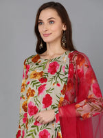 Ahika Women Pure Cotton Floral Printed Kurta-VKSKD1730_XS