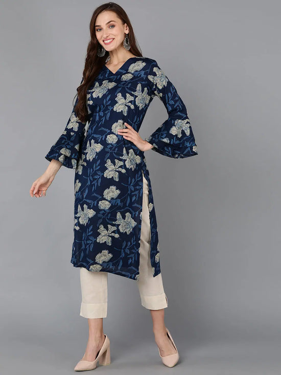 Ahika Women Pure Cotton Floral Printed Kurta-VKSKD1735_XS