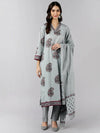 Ahika Cotton Printed Kurta Pant Dupatta Set-VKSKD1104A_L