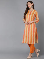 Ahika Women Pure Cotton Checked Printed Kurta