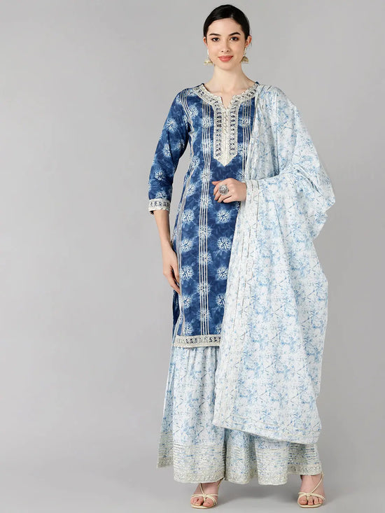 Ahika Cotton Printed Kurta Pant Dupatta Set-VKSKD1332_L