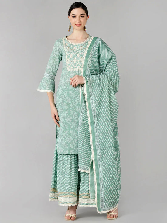 Ahika Cotton Printed Kurta Pant Dupatta Set-VKSKD1331_L