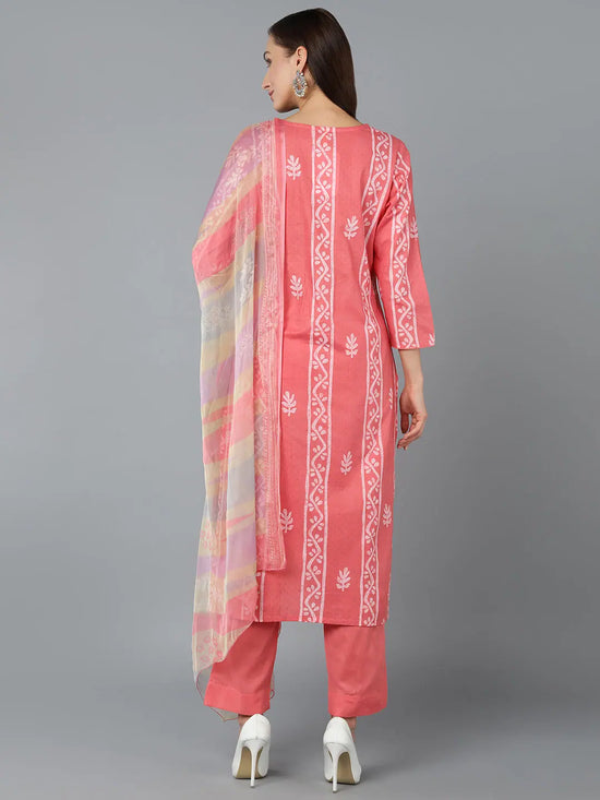 Silk Blend Blush Pink Straight Kurta Pant-VKSKD1838_XS