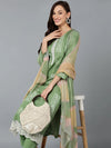 Silk Blend Sea Green Straight Kurta Pant-VKSKD1835A_XS