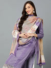 Silk Blend Soft Purple Straight Kurta Pant-VKSKD1831A_XS