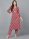 Auburn Cotton Blend Straight Kurta With Pant