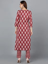 Auburn Cotton Blend Straight Kurta With Pant