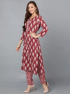 Auburn Cotton Blend Straight Kurta With Pant