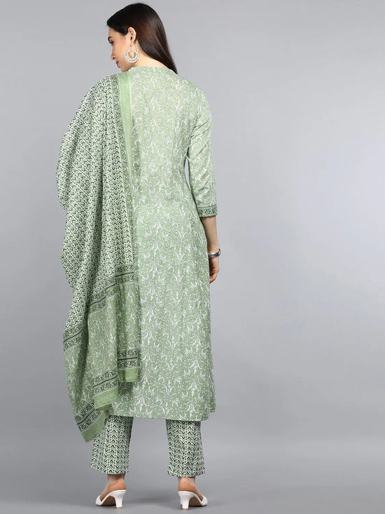 Ahika Pure Cotton Printed Kurta Pant Dupatta-VKSKD1286AB_S