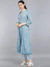 Ahika Pure Cotton Printed Kurta Pant Dupatta-VKSKD1124AB_S