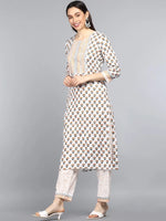 Ahika Pure Cotton Printed Kurta Pant Dupatta-VKSKD1110AB_XS