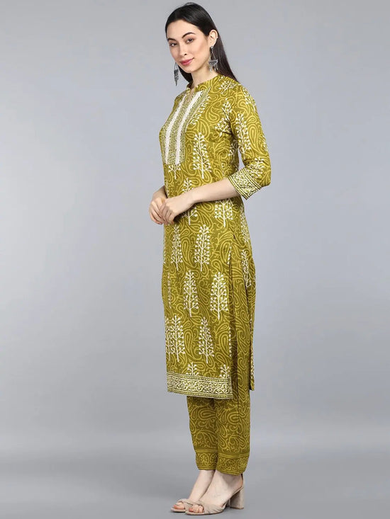 Ahika Pure Cotton Printed Kurta Pant Dupatta-VKSKD1109AB_XS