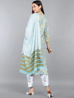 Ahika Pure Cotton Printed Kurta Pant Dupatta-VKSKD1101AB_S