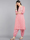 Ahika Pure Cotton Printed Kurta Pant Dupatta-VKSKD1168AB_XS