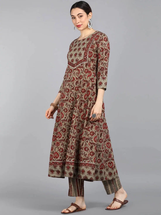 Ahika Cotton Printed Kurta Pant Dupatta Set-VKSKD1236E_L