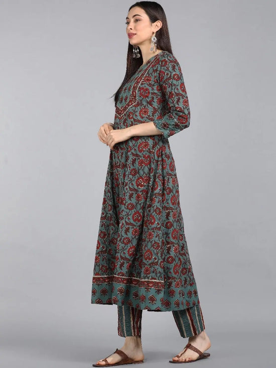 Ahika Cotton Printed Kurta Pant Dupatta Set-VKSKD1227E_L