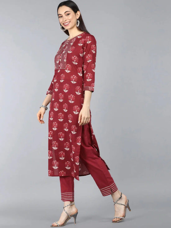 Ahika Pure Cotton Printed Kurta Dupatta Set-VKSET1247_S