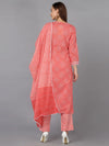 Cotton Pink Printed Straight Kurta Pant With-VKSKD1759_XS