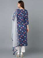 Ahika Women Cotton Blend Floral Printed Kurta-VKSKD1720_XS